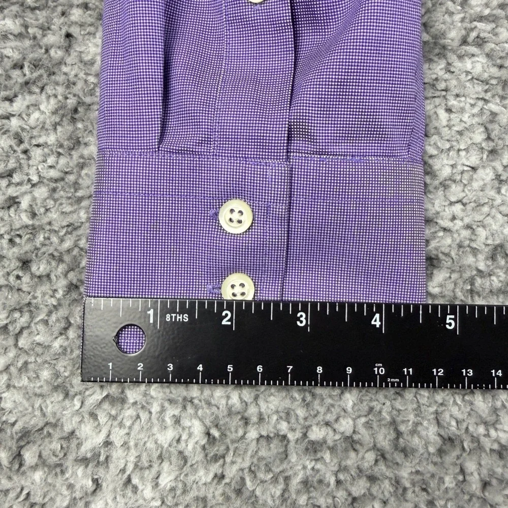 Banana Republic Men's L Purple Non-Iron Slim Fit Dress Shirt Cotton Work Casual‎